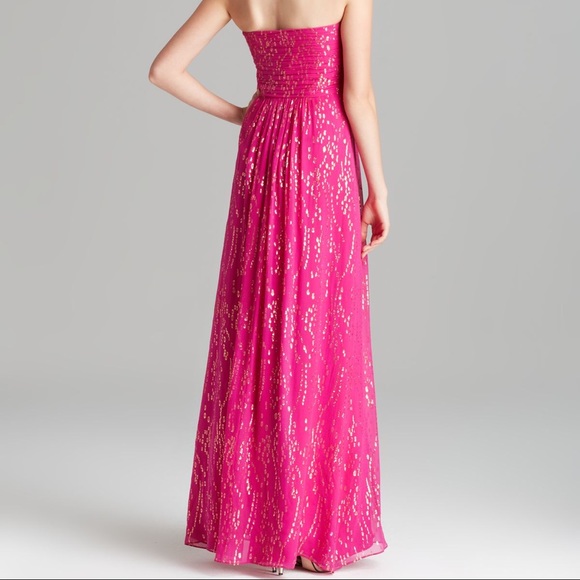 Laundry By Shelli Segal Pink Strapless Gown - Picture 2 of 8